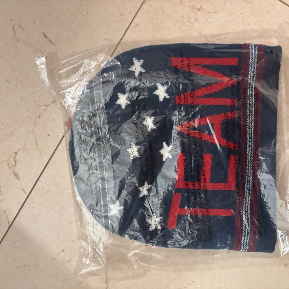 Blue and Red TEAM Beanie